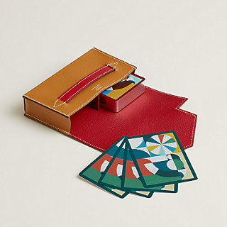 Lord Pocket poker deck case - Brown | Hermès USA